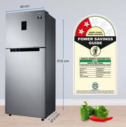 SAMSUNG 322 L Frost Free Double Door 2 Star Convertible Refrigerator with Digi-Touch Cool,Digital Inverter (Elegant Inox, RT37C4512S8/HL) SAMSUNG 322 L Frost Free Double Door 2 Star Convertible Refrigerator with Digi-Touch Cool,Digital Inverter (Elegant Inox, RT37C4512S8/HL)